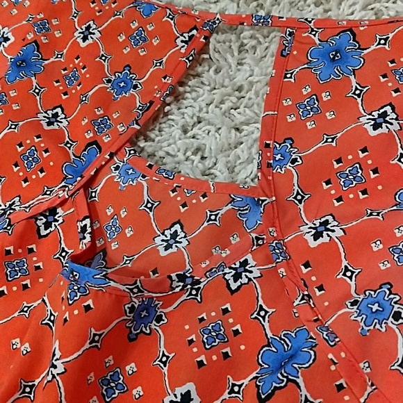 Orange and Blue dress - Picture 3 of 4